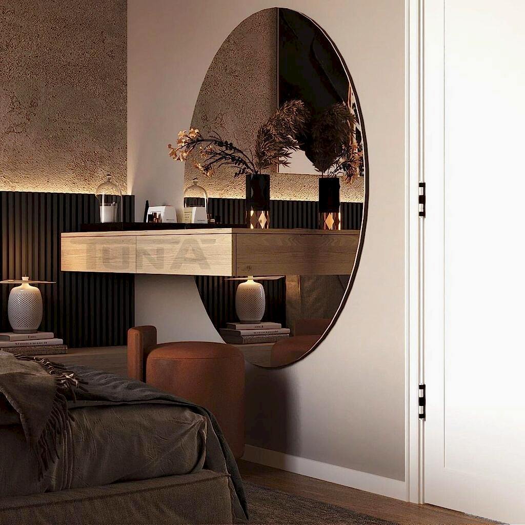 Makyaj Masası Yuvarlak Aynalı